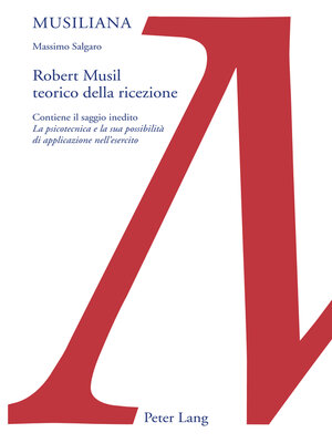 cover image of Robert Musil teorico della ricezione